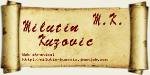 Milutin Kuzović vizit kartica